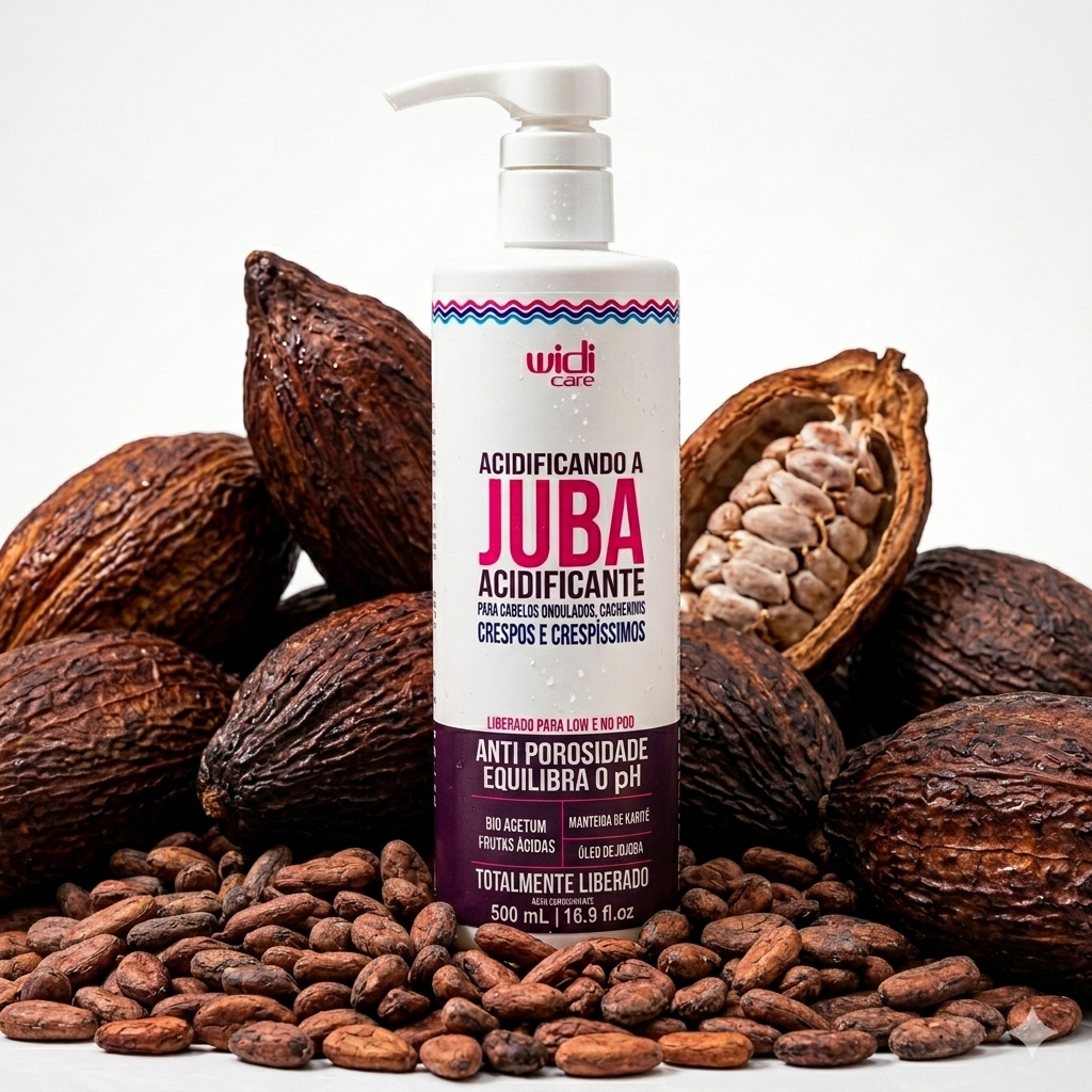 Soin acidifiant capillaire Widi Care Infusao de Brilho 500ml pour réguler le pH des cheveux poreux