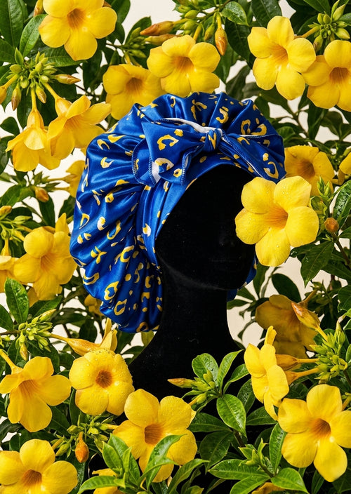 Bonnet en satin léopard anti-casse pour des cheveux soyeux