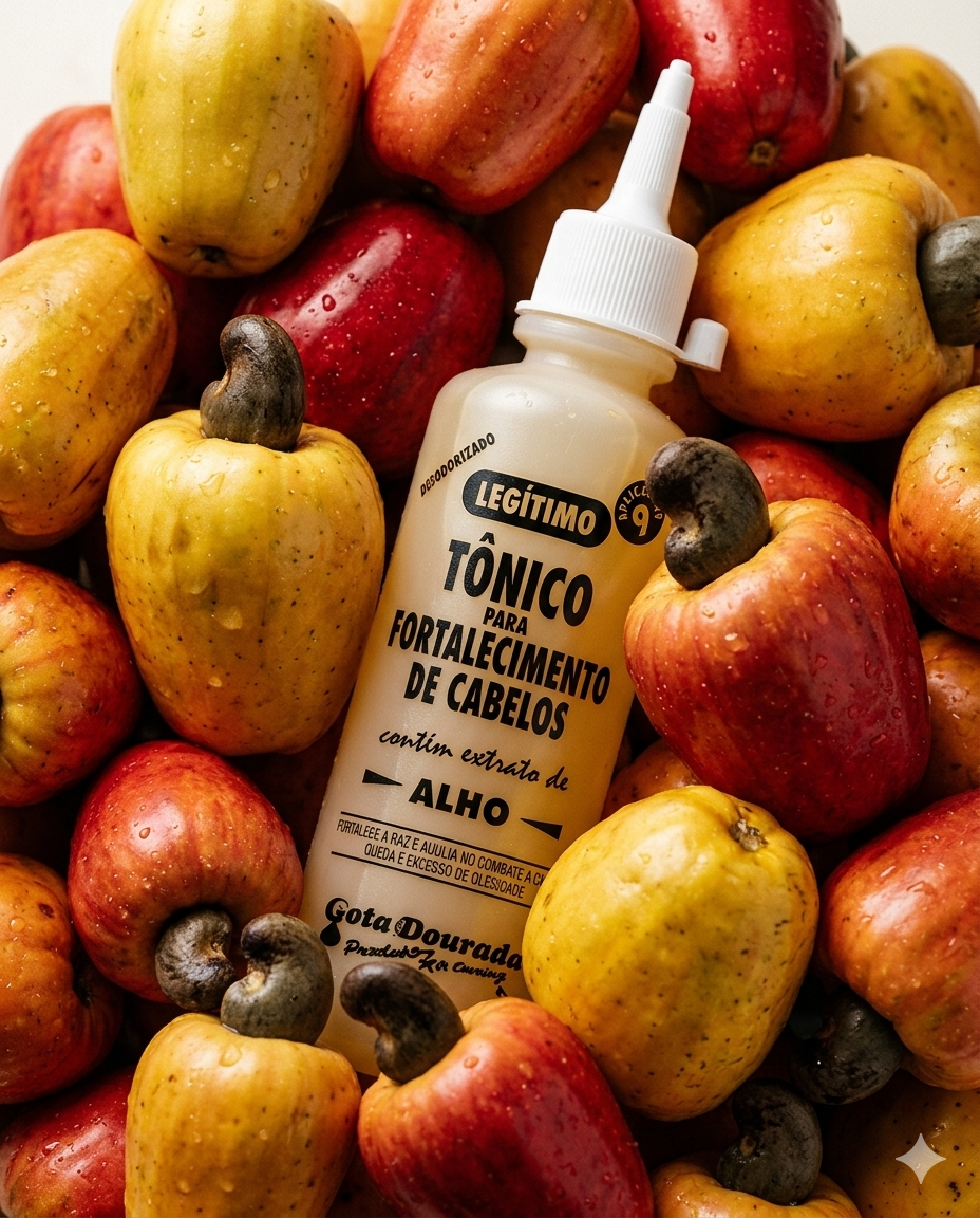Lotion tonique capillaire à l'ail Gota Dourada 100ml anti-chute et croissance des cheveux